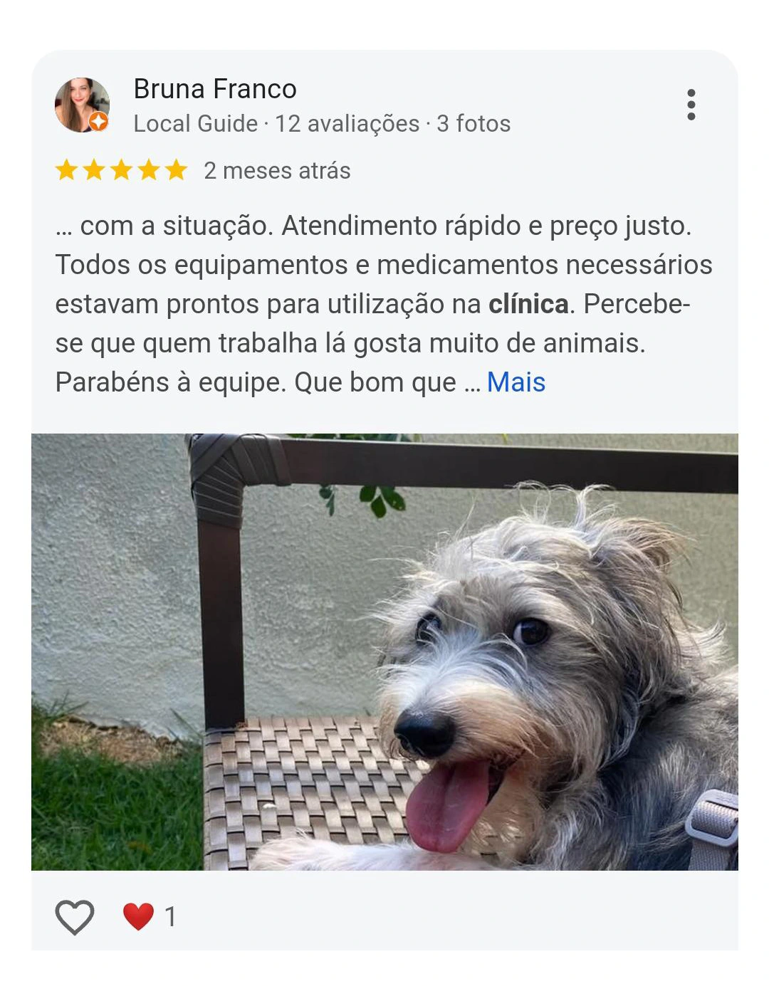 Avaliação 5 estrelas